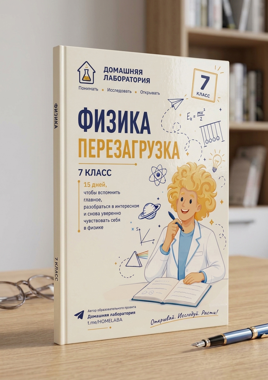 Мокап обложки книги Физика. Перезагрузка